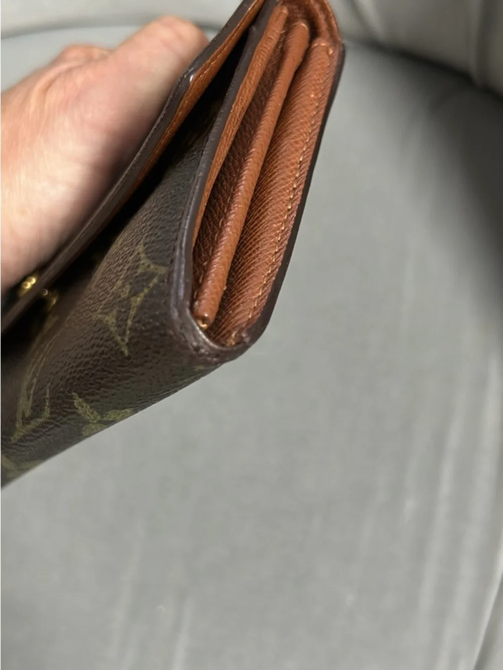 Louis Vuitton Monogram Snap Continental Wallet in Brown and Gold
